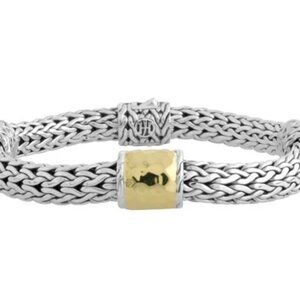 John Hardy Palu Silver 925 and 22k Gold Bracelet